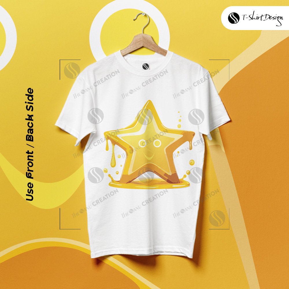 Butter Star T-Shirt Design