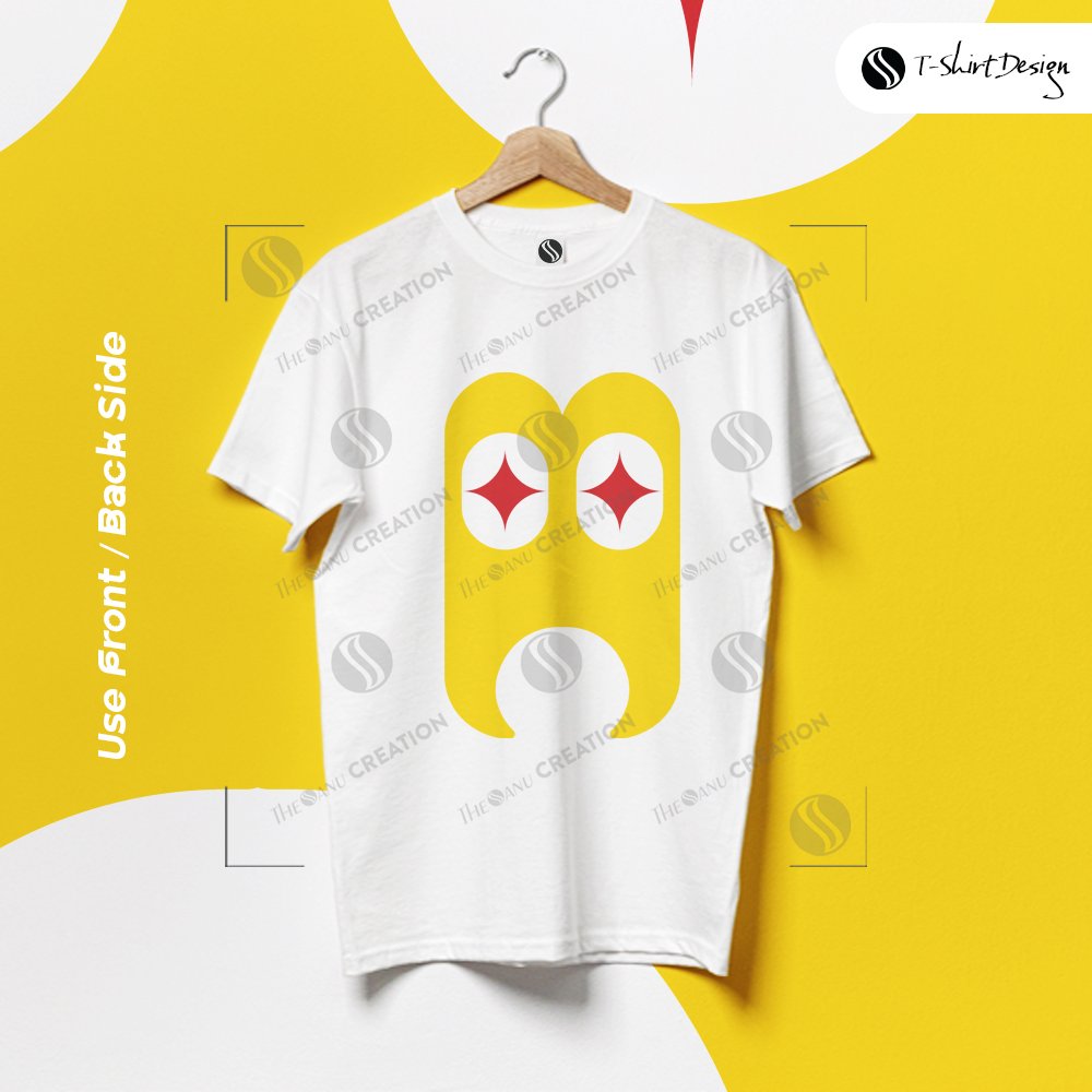 Creative Character Face T-Shirt Design