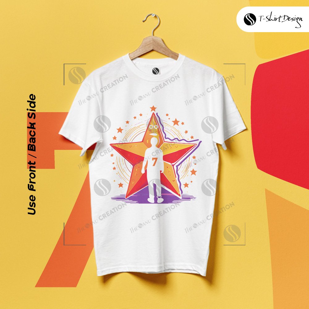 Man in the Star T-Shirt Design