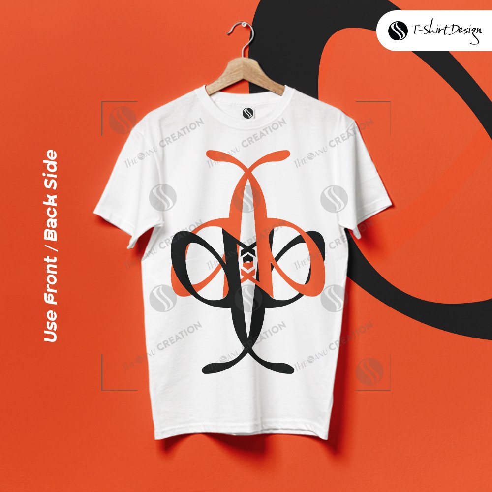 Orange Blaze Creative T-Shirt Design